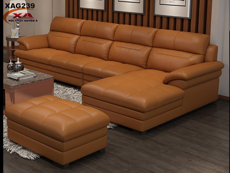 Mẫu sofa da đẹp XAG239 tại Sofa Xuyên Á