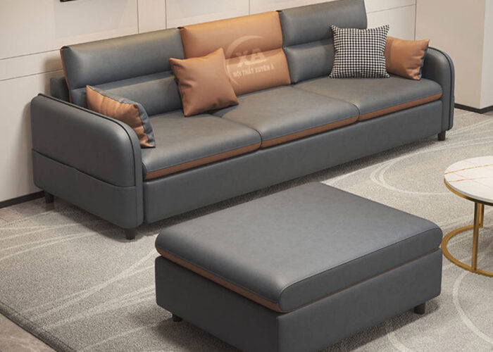 Sofa băng da cao cấp cho phòng khách chung cư