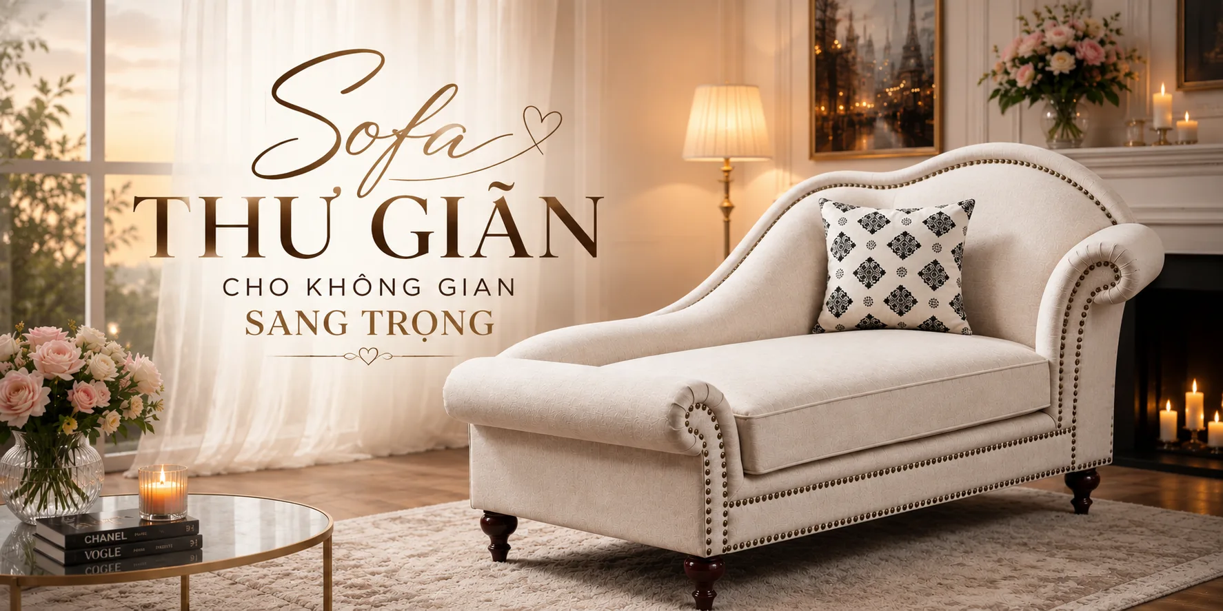 Sofa thư giãn đẹp hiện đại sang trọng cho không gian sống